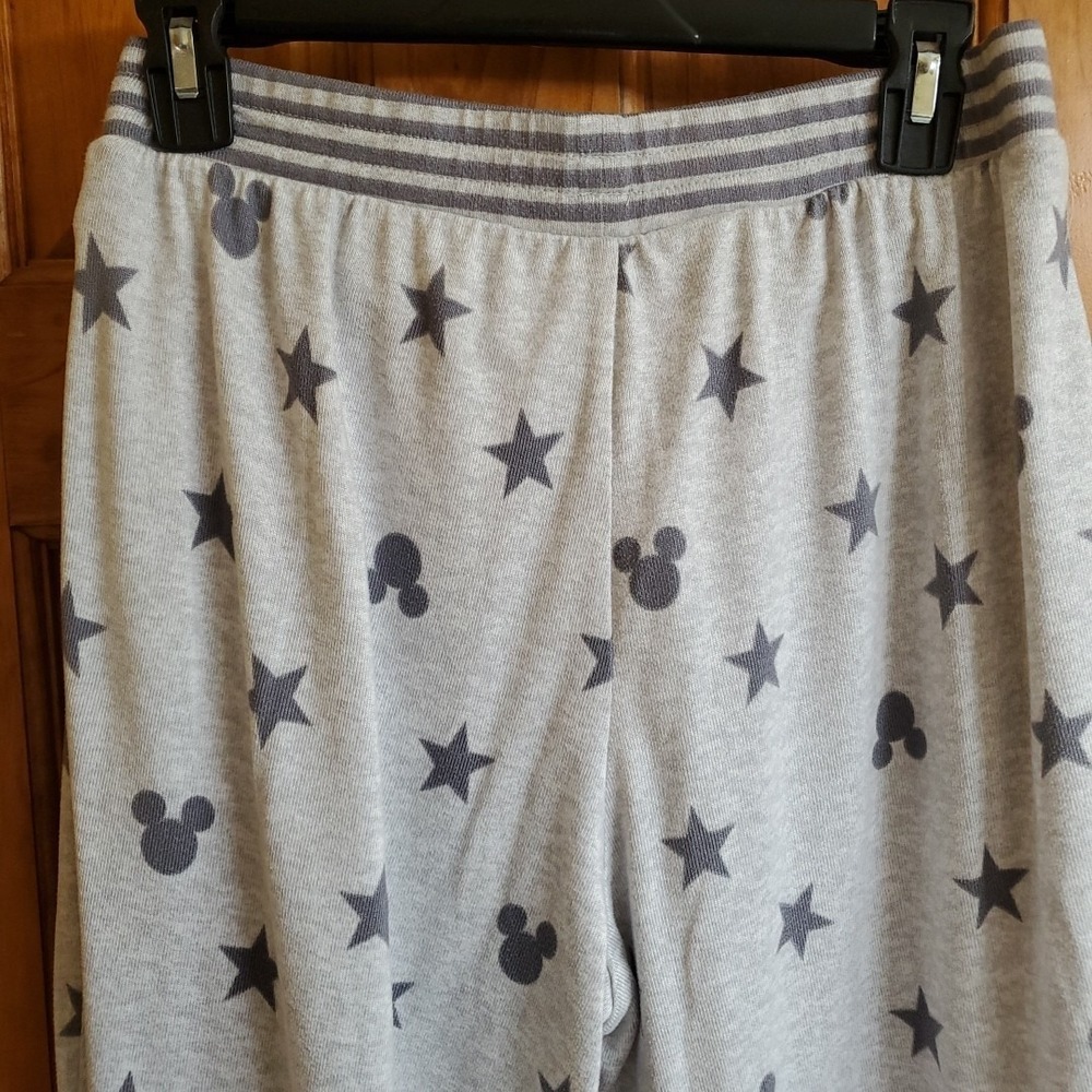 Disney Mickey Mouse Womens Grey 2PC Pajama Set Size M Sleepwear - Picture 15 of 15